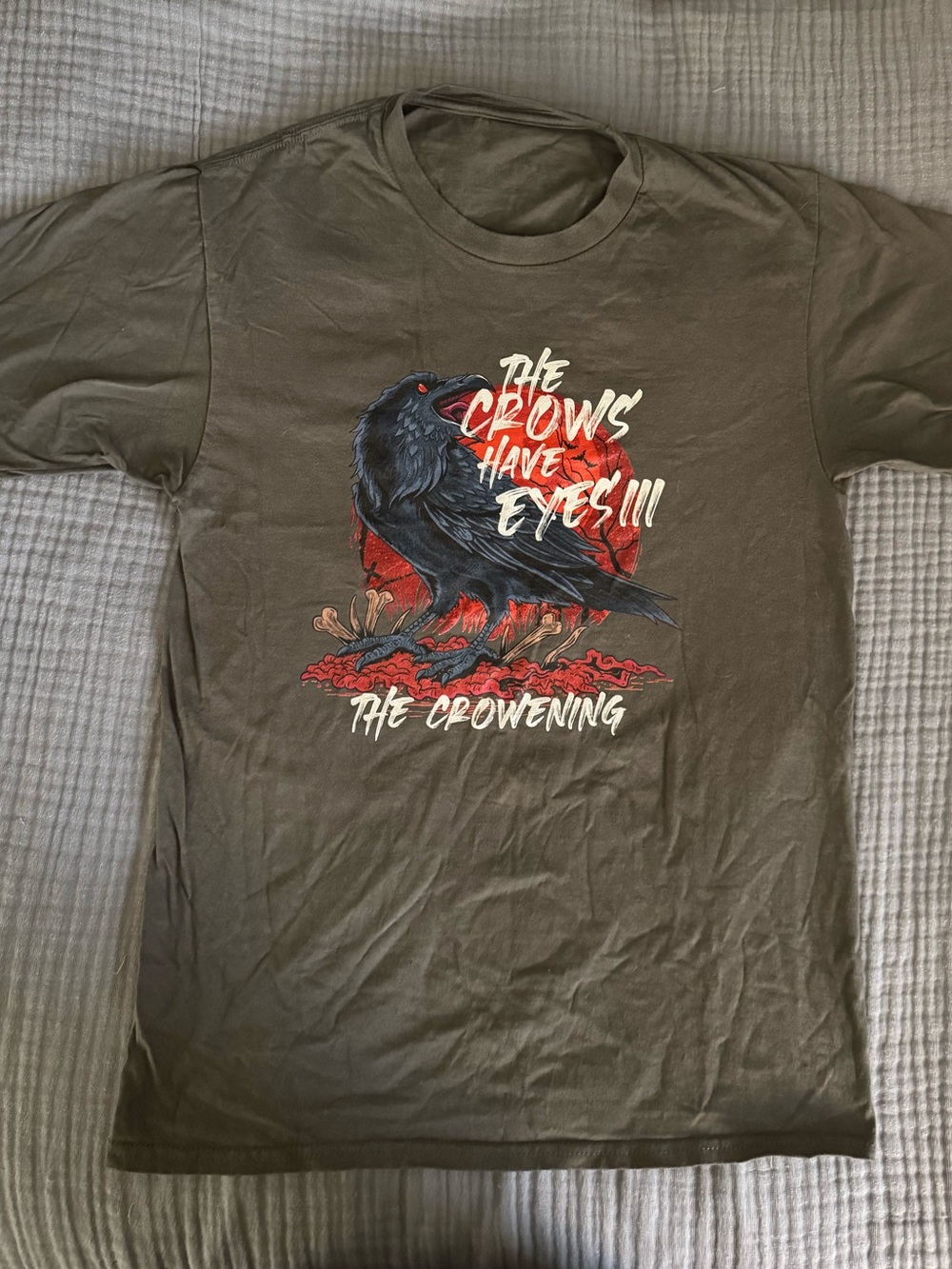 The Crows Have Eyes Schitts Creek Graphic Tee - Gray Unisex Adult Size S